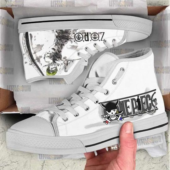 Discover Roronoa Zoro One Piece High Top Sneakers
