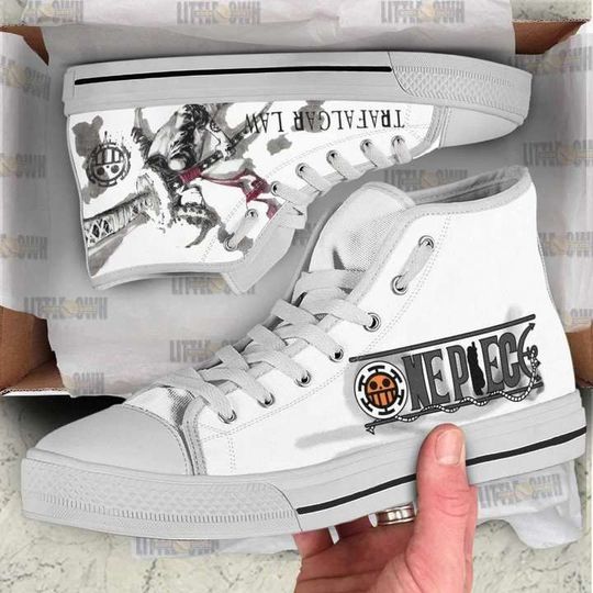 Discover Trafalgar Law One Piece High Top Sneakers
