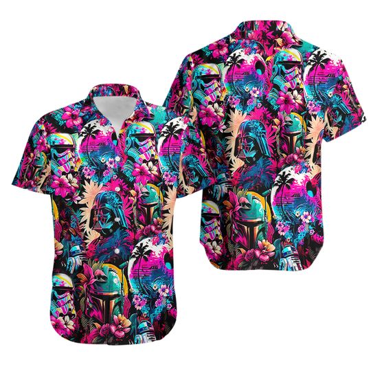 Discover 3D Floral Starwars Tropical Hawaiian Shirt