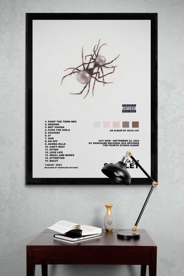 Discover Doja Cat Scarlet album poster, doja cat album poster