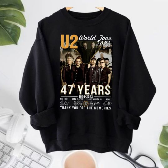Discover 47 Years U2 Band Signature Sweatshirt