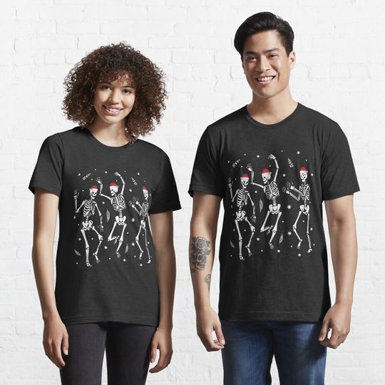 Discover Dancing Skeleton Christmas, Funny Christmas Women Essential T-Shirt