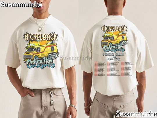 Discover Nickelback Music Shirt, Vintage Get Rollin' Tour 2023 Shirt, Nickleback Band Shirt