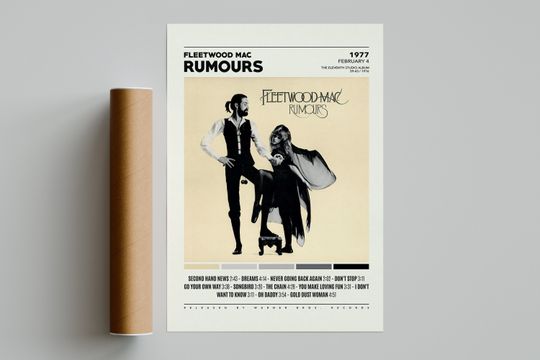 Discover Fleetwood Mac Posters / Rumours Poster / Album Cover Poster, Poster Print Wall Art