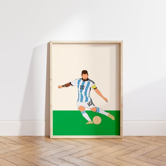 Discover Lionel Messi Day Print | Football Lover Gift | Minimalist Design