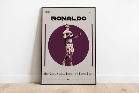 Discover Cristiano Ronaldo Portugal Football Print