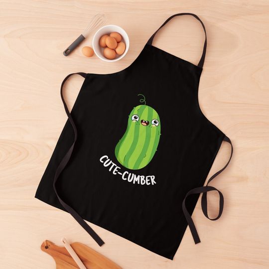 Discover Cute-cumber Funny Cucumber Apron