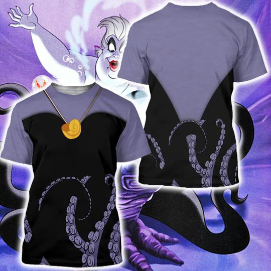 Discover Purple Octopus The Sea Witch Inspired 3D Shirt