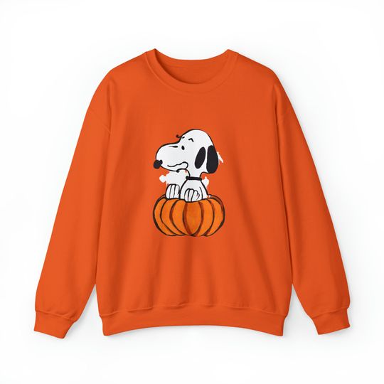 Discover Dog Autumn Pumpkins Sweatshirt, Halloween Snoopy Sweatshirt