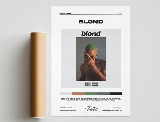 Discover FRANK OCEAN Poster Art Blond Album Music