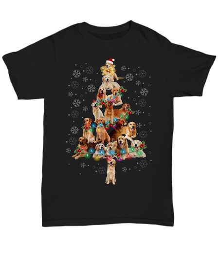 Discover Golden retriever Christmas tree