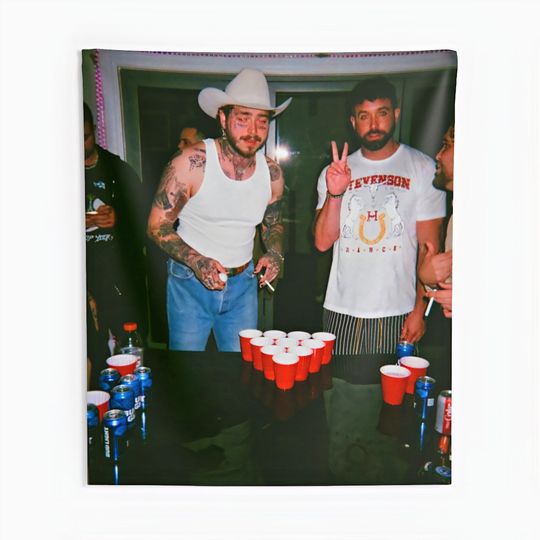 Discover Post Malone Beer Pong Tapestry