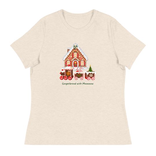 Discover Gingerbread with Mammaw Personalized  Women's Relaxed T-Shirt