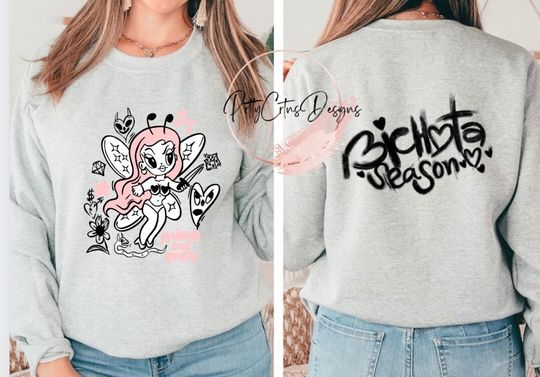 Discover BICHOTAG| Bichota season | Bichota  sweatshirts | Karol G crewneck |  | Gildan | Pink karol G
