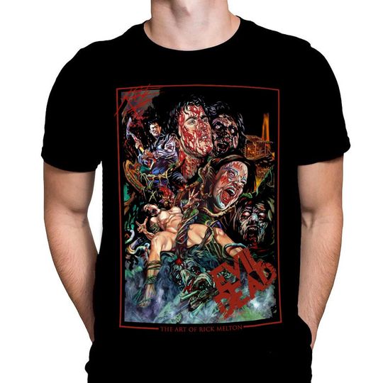 Discover Darkside Mag Art - Evil Dead by Rick Melton - Cotton Horror T-Shirt