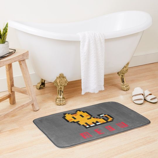 Discover Cute 8 bit cat Bath Mat