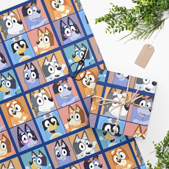 Discover BlueyDad Cute Wrapping Paper