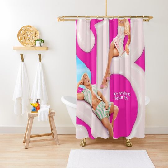 Discover Barbie and Ken Shower Curtain