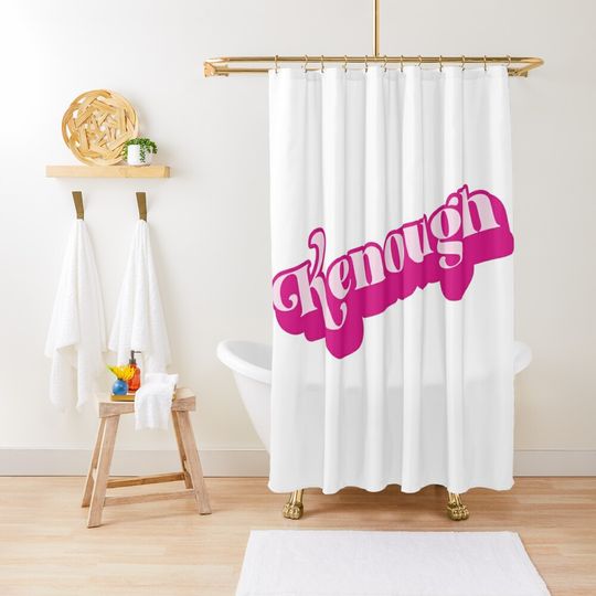 Discover Kenough hot pink Shower Curtain