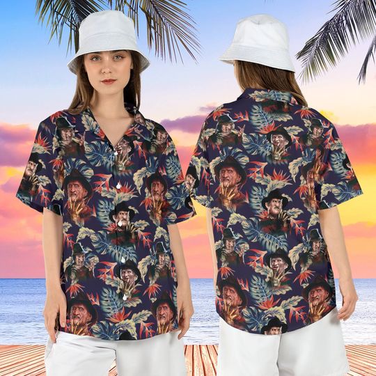 Discover Freddy Krueger Hawaiian Shirt, Horror Tropical Hawaii Shirt