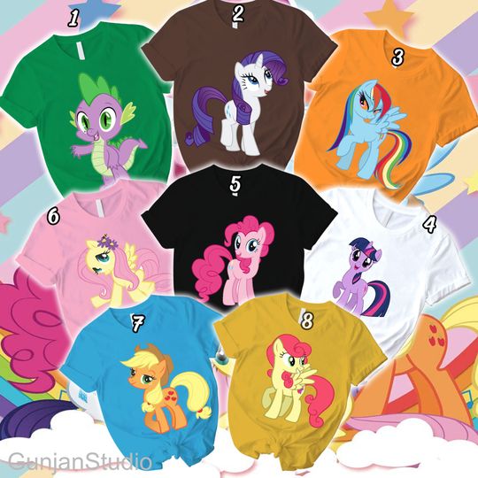 Discover My Little Pony Group Shirt, Personalized Little Pony Birthday Girl Shirt