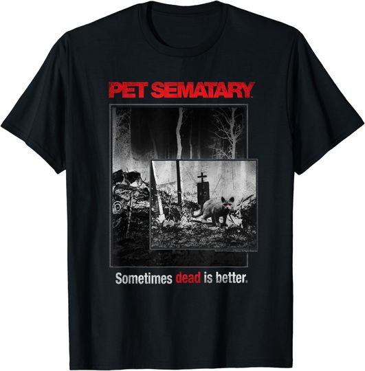 Discover Pet Semetary Cat Poster T-Shirt, Pet Sematary Decayed Cat Black Shirts