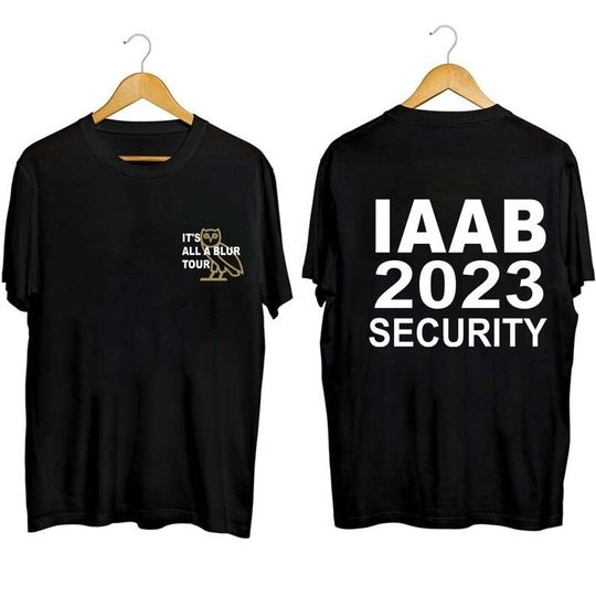 Discover It's All A Blur Tour Drake IAAB 2023 Security Shirt, Drake 21 Savage Tour Shirt