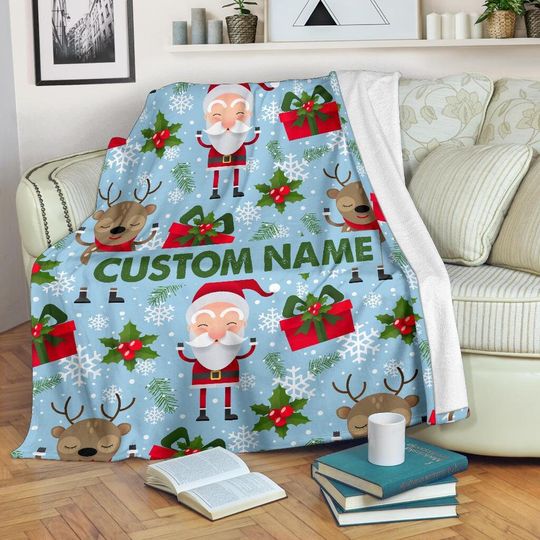 Discover Christmas Santa Throw Blanket