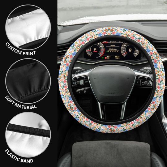 Discover Wild Rose Metallic steering wheel cover