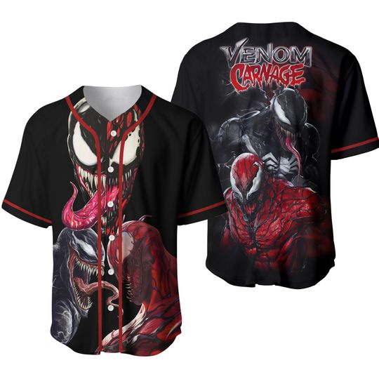 Discover Venom Jersey Venom Carnage Baseball Shirt