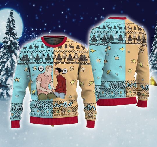 Discover Heartstopper Nick And Charlie Ugly Xmas Sweater,