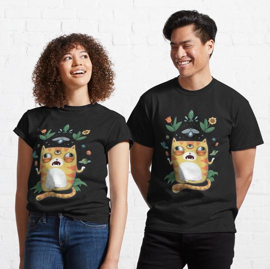 Discover Yoga Cat God Classic T-Shirt cat lover tee