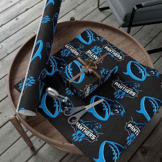 Discover Panthers Black Gift Wrap Papers