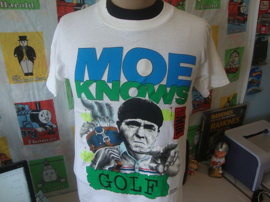Discover Vintage 90's The Three Stooges Moe Knows Golf Just Say Moe