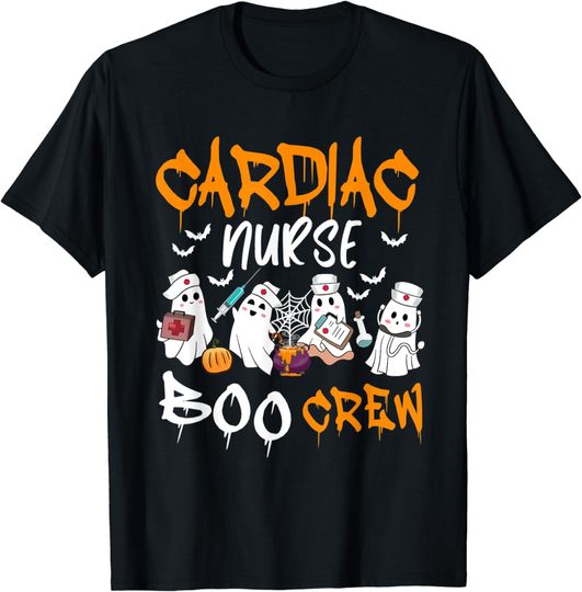 Discover Cardiac Nurse Boo Crew Halloween Cardiac Nurse Costume T-Shirt