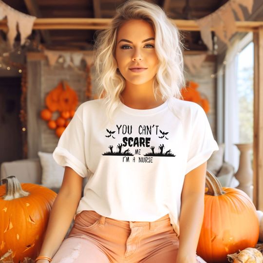 Discover You Can't Scare Me I'm A Nurse Halloween Shirt, Halloween Shirt for Nurses