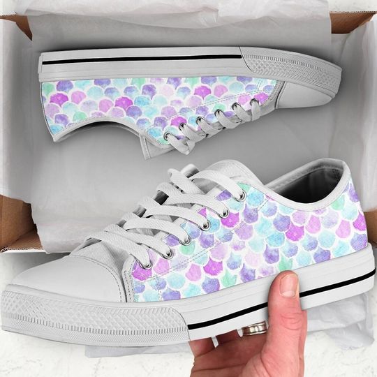 Discover Mermaid Women's Low Top Sneakers