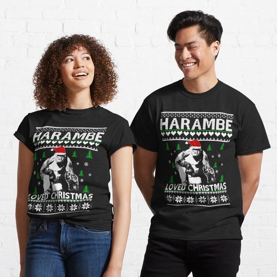 Discover Harambe loved Christmas   T-Shirt