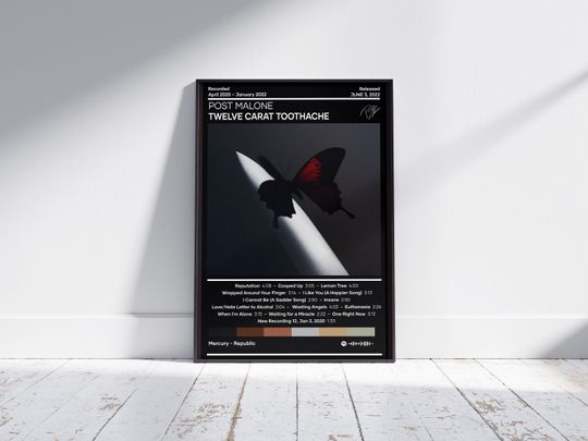 Discover Post Malone Poster | Twelve Carat Toothache Poster
