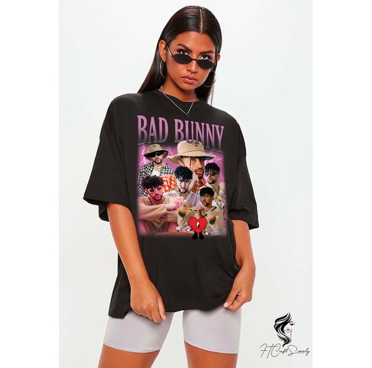 Discover Bad Bunny Shirt Vintage 90s Grapic Tee Unisex Bad Bunny Un Verano