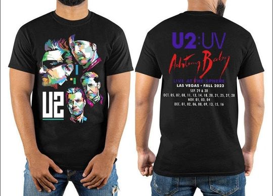 Discover Graphic U2 Band Shirt, U2 Band Achtung Baby Live At Sphere Shirt