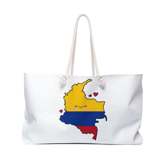 Discover Colombia Flag Map Weekender Bag