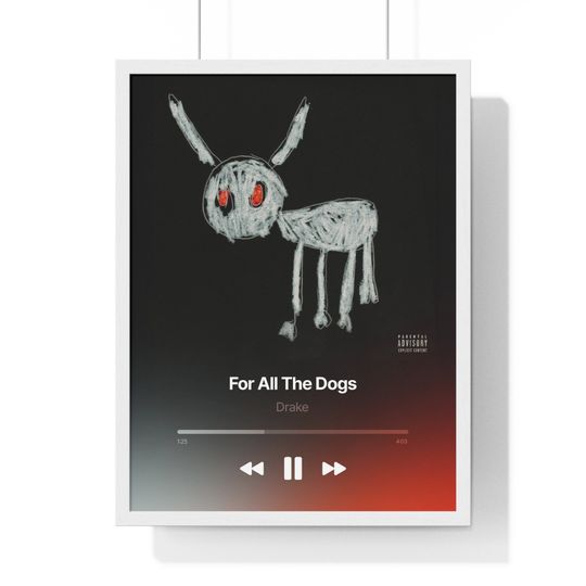 Discover For All The Dogs Drake Music Player Poster