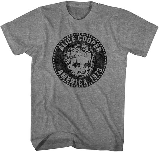 Discover Alice Cooper 1973 America Tour Graphite Heather T-Shirt