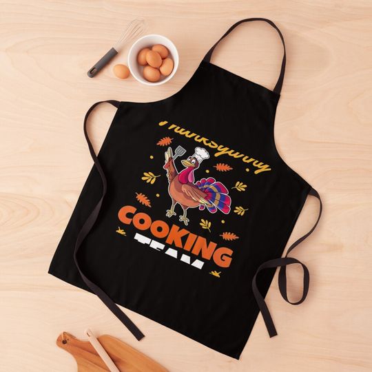 Discover Cooking Team Funny Turkey Thanksgiving Kitchen Apron