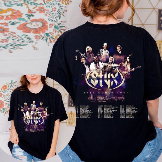 Discover Styxs 2023 World Tour Double Sided T-Shirt