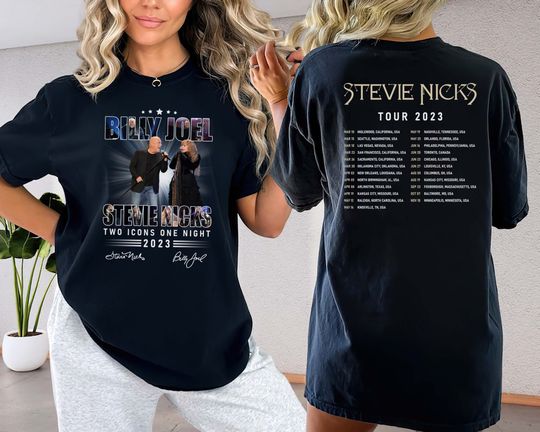 Discover Stevie Nicks With Billy Joel Shirt, Two Icons One Night Tour 2023 Shirt