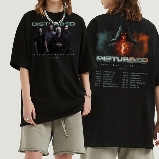 Discover Disturbed Text Back Your Life Shirt, Music Band Tour 2023 Shirt