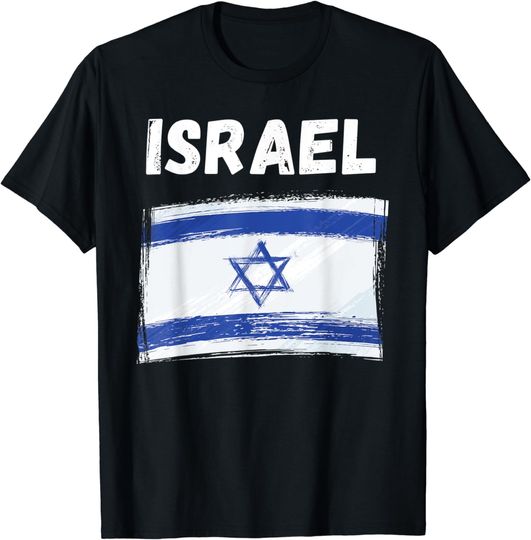 Discover Israel Flag Holiday Vintage Grunge Israeli Flag T-Shirt
