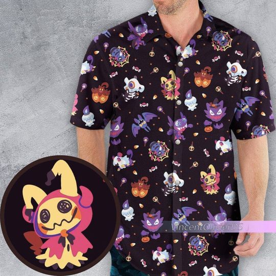 Discover Trick Or Treat Shirt, PKM Hawaiian Shirt, PKM Button Shirt